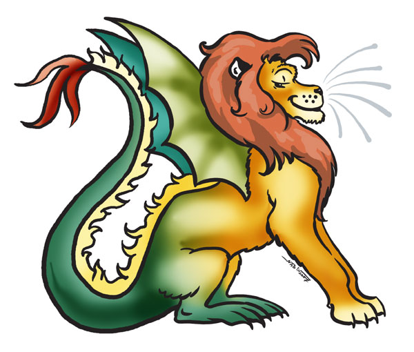 Дракон знака зодиака лев. Лев дракон. Львиный дракон. Символ года дракон. Лев и змея.
